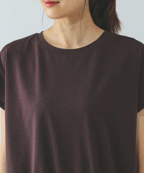 GLOBAL WORK（グローバルワーク）の「フローズンTコクーンプルオーバー/575665（Tシャツ/カットソー・レディース・ダークグレー/ホワイト×ブラック/ブラウン系その他・LARGE/MEDIUM）」の17枚目の写真