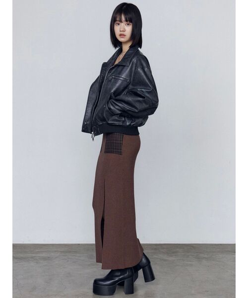 EMODA(エモダ)の「ドッキングポケットワンピース(ワンピース・レディース・ブラウン/ネイビー/ブラック・FREE)」の6枚目の写真