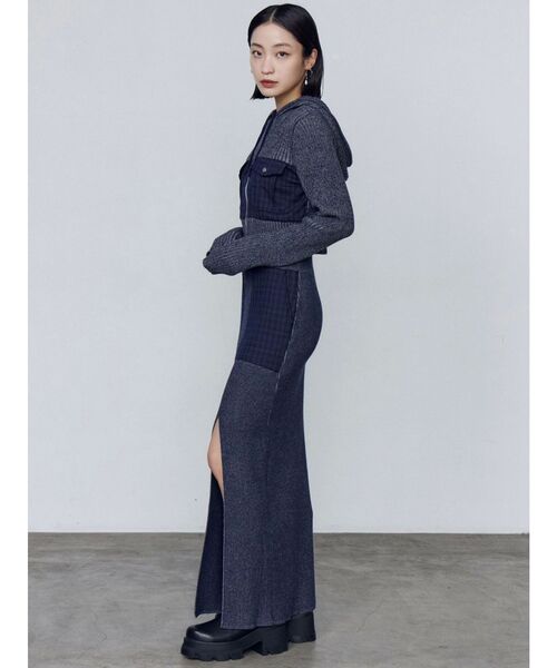 EMODA(エモダ)の「ドッキングポケットワンピース(ワンピース・レディース・ブラウン/ネイビー/ブラック・FREE)」の12枚目の写真