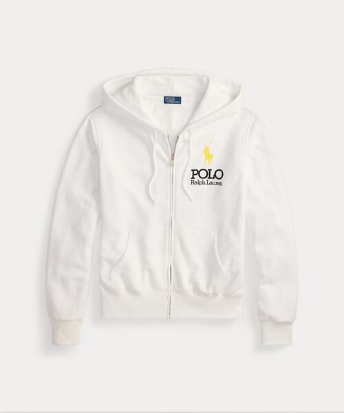 新品未使用　タグ付き　Ralph Lauren ホワイト パーカー S/P Big Pony ライトウェイト フリース ジップ フーディ（パーカー）｜POLO