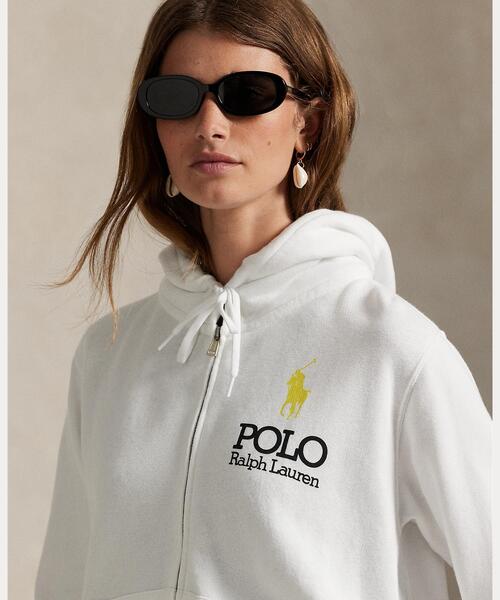 【未着用】ラルフローレン大人気オーバーサイズハーフジップホワイトポニー現行品 新品未使用】ポロラルフローレン大人気オーバーサイズハーフ