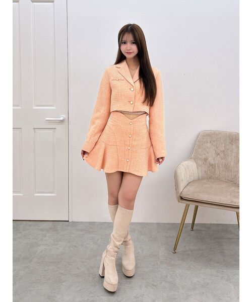 EATME(イートミー)の「【SETUP】ツイード テーラードジャケット(テーラードジャケット・レディース・オレンジ/グレー/アイボリー/ブラック・FREE)」の19枚目の写真