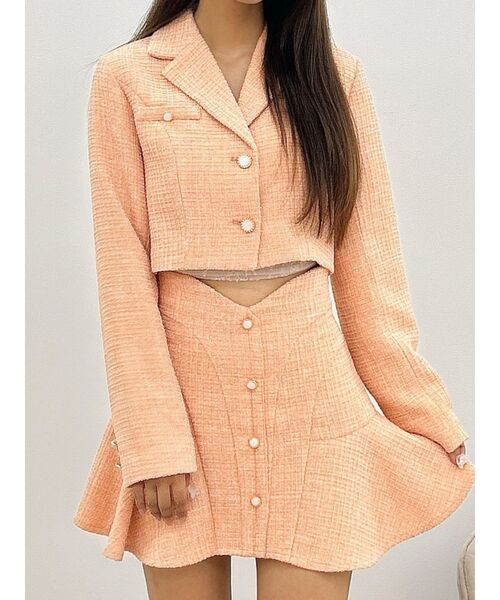 EATME(イートミー)の「【SETUP】ツイード テーラードジャケット(テーラードジャケット・レディース・オレンジ/グレー/アイボリー/ブラック・FREE)」の13枚目の写真