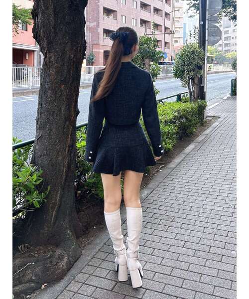 EATME(イートミー)の「【SETUP】ツイード テーラードジャケット(テーラードジャケット・レディース・オレンジ/グレー/アイボリー/ブラック・FREE)」の10枚目の写真