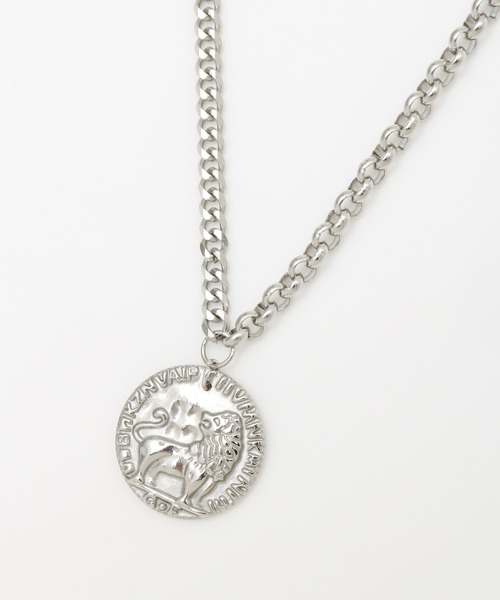 チャイハネ(チャイハネ)の「【チャイハネ】レオメダルMEN'Sネックレス(ネックレス・メンズ・シルバー/ゴールド・FREE)」の1枚目の写真