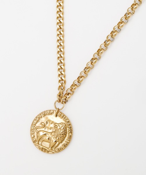 チャイハネ(チャイハネ)の「【チャイハネ】レオメダルMEN'Sネックレス(ネックレス・メンズ・シルバー/ゴールド・FREE)」の2枚目の写真