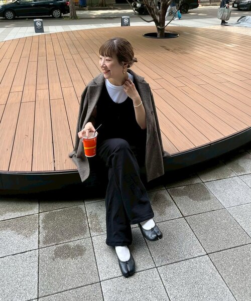 CIAOPANIC TYPY（チャオパニックティピー）の「ツィードオーバージャケット（テーラードジャケット・レディース・ダークブラウン/キャメル・ONE SIZE）」の19枚目の写真