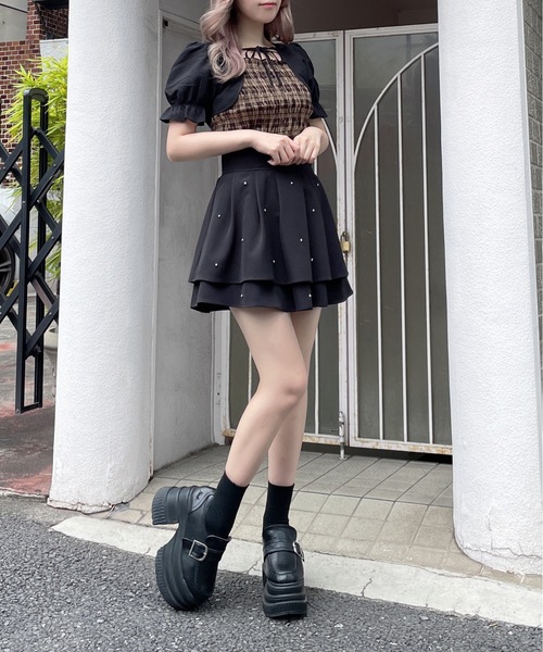 abc une face（アーベーセーアンフェイス）の「ボレロレイヤードブラウス（シャツ/ブラウス・レディース・ホワイト系その他/ブラウン系その他/ネイビー系・FREE）」の14枚目の写真