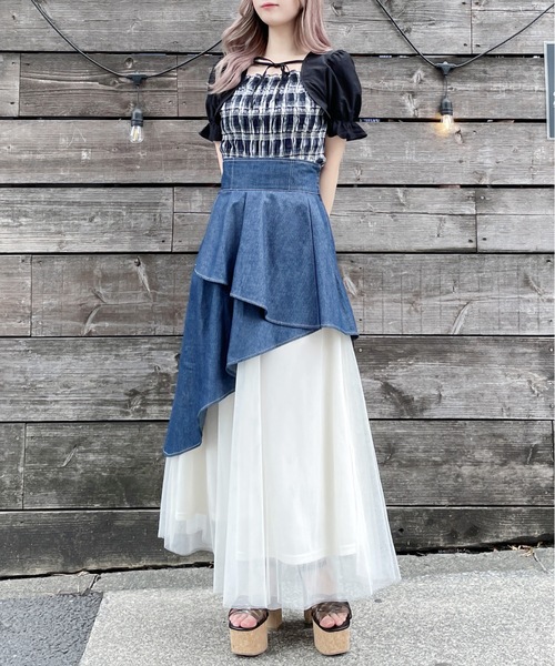 abc une face（アーベーセーアンフェイス）の「ボレロレイヤードブラウス（シャツ/ブラウス・レディース・ホワイト系その他/ブラウン系その他/ネイビー系・FREE）」の21枚目の写真