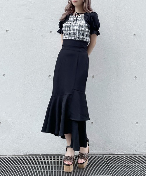 abc une face（アーベーセーアンフェイス）の「ボレロレイヤードブラウス（シャツ/ブラウス・レディース・ホワイト系その他/ブラウン系その他/ネイビー系・FREE）」の8枚目の写真