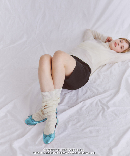 ADAM ET ROPE'（アダムエロペ）の「【サステナブル】【ANGEL BLUE×ADAM ET ROPE'】メタリックバレエ（バレエシューズ・レディース・サックスブルー・24.0cm/23.5cm）」の3枚目の写真