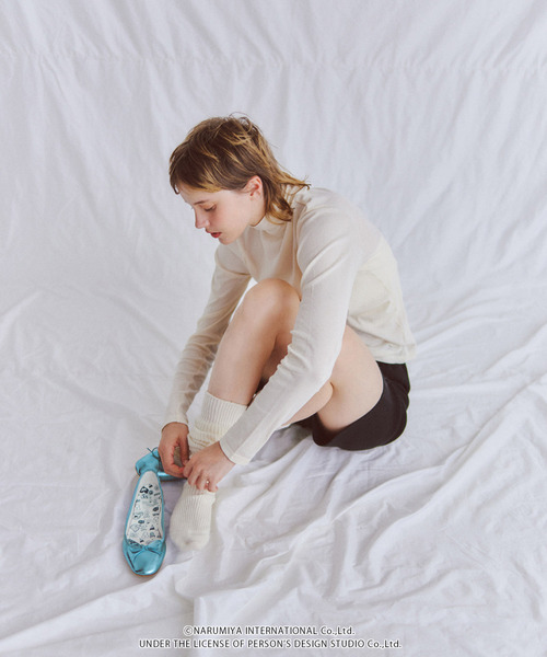 ADAM ET ROPE'（アダムエロペ）の「【サステナブル】【ANGEL BLUE×ADAM ET ROPE'】メタリックバレエ（バレエシューズ・レディース・サックスブルー・24.0cm/23.5cm）」の5枚目の写真