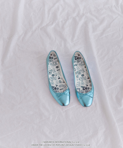 ADAM ET ROPE'（アダムエロペ）の「【サステナブル】【ANGEL BLUE×ADAM ET ROPE'】メタリックバレエ（バレエシューズ・レディース・サックスブルー・24.0cm/23.5cm）」の6枚目の写真
