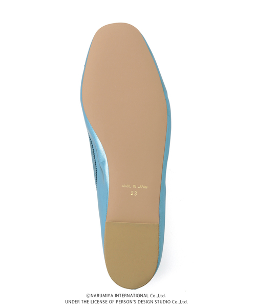 ADAM ET ROPE'（アダムエロペ）の「【サステナブル】【ANGEL BLUE×ADAM ET ROPE'】メタリックバレエ（バレエシューズ・レディース・サックスブルー・24.0cm/23.5cm）」の14枚目の写真