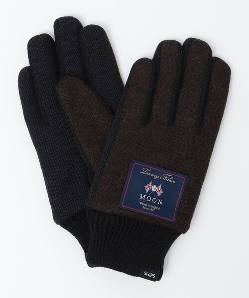 SHIPS(シップス)の「SHIPS: MOON ニット グローブ(手袋・メンズ・ブラック/グレー/ネイビー/ブラウン/ブラウン系・ONE SIZE)」の4枚目の写真