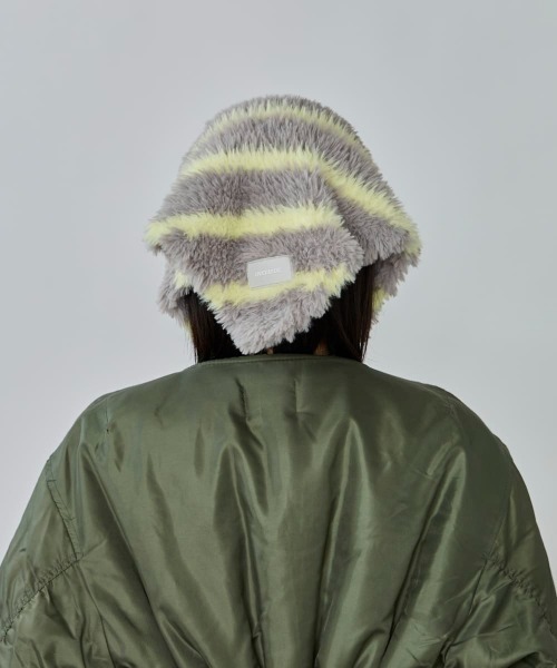 OVERRIDE（オーバーライド）の「OVERRIDE  KNIT FURRY SCARF / オーバーライド（ハット・レディース・ブラック/グレー/ホワイト/ブラウン・FREE）」の7枚目の写真