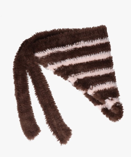 OVERRIDE（オーバーライド）の「OVERRIDE  KNIT FURRY SCARF / オーバーライド（ハット・レディース・ブラック/グレー/ホワイト/ブラウン・FREE）」の13枚目の写真