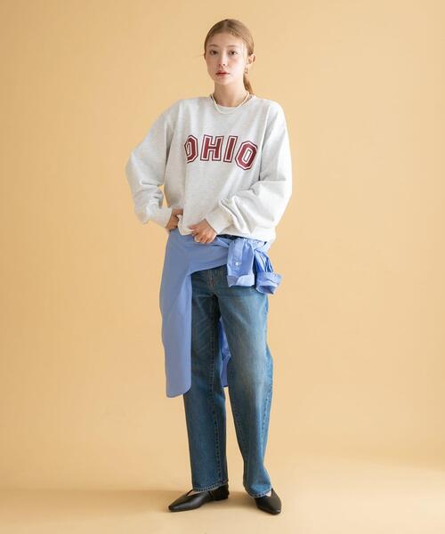 URBAN RESEARCH Sonny Label（アーバンリサーチサニーレーベル）の「GEM SPORTSWEAR　クルーネックロゴスウェット（スウェット・レディース・オートミール/ネイビー/スミクロ・LARGE/MEDIUM）」の7枚目の写真
