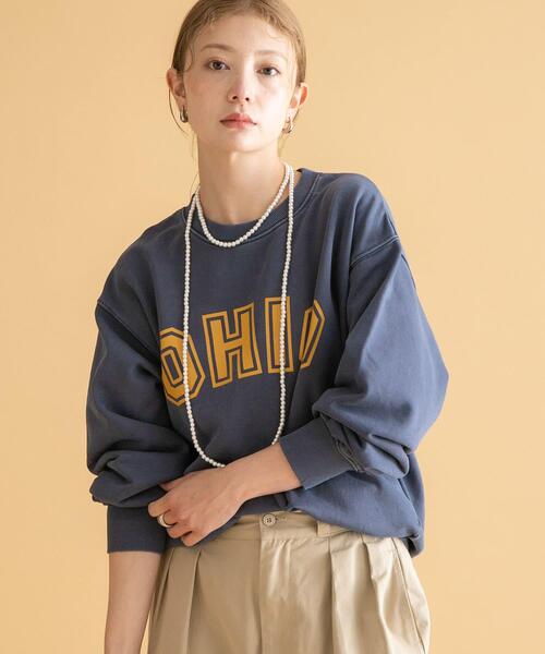 URBAN RESEARCH Sonny Label（アーバンリサーチサニーレーベル）の「GEM SPORTSWEAR　クルーネックロゴスウェット（スウェット・レディース・オートミール/ネイビー/スミクロ・LARGE/MEDIUM）」の12枚目の写真