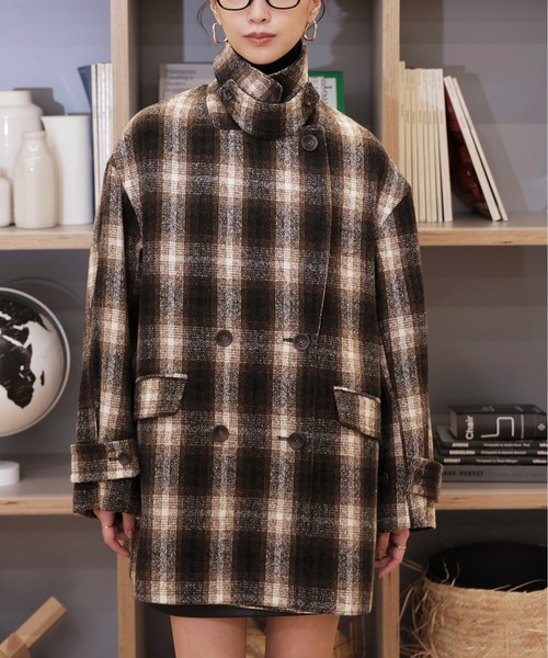 FREE'S MART（フリーズマート）の「◆2WAYメルトンPコート【動画有】（ピーコート・レディース・ブラック/ベージュ系その他/ブラウン系その他・SMALL/MEDIUM）」の20枚目の写真