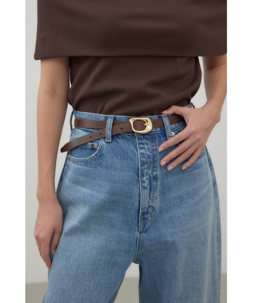 crie conforto（クリーコンフォルト）の「変形バックルベルト（ベルト・レディース・ブラウン/ブラック・FREE）」の16枚目の写真