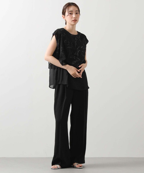 CHIGNON（シニヨン）の「モール刺繍レイヤードブラウス（シャツ/ブラウス・レディース・ブラック/アイボリー・FREE）」の12枚目の写真