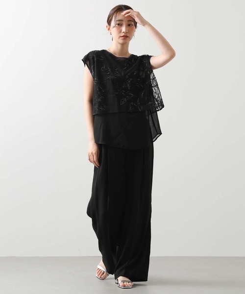 CHIGNON（シニヨン）の「モール刺繍レイヤードブラウス（シャツ/ブラウス・レディース・ブラック/アイボリー・FREE）」の15枚目の写真