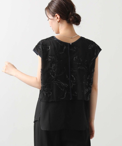 CHIGNON（シニヨン）の「モール刺繍レイヤードブラウス（シャツ/ブラウス・レディース・ブラック/アイボリー・FREE）」の18枚目の写真