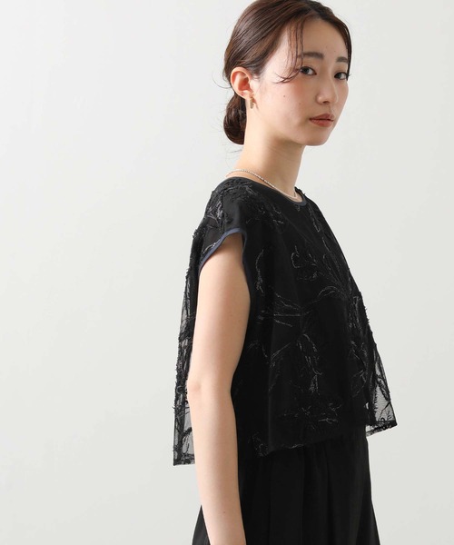 CHIGNON（シニヨン）の「モール刺繍レイヤードブラウス（シャツ/ブラウス・レディース・ブラック/アイボリー・FREE）」の21枚目の写真