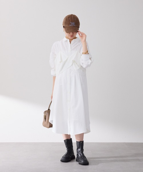 COLLAGE GALLARDAGALANTE(コラージュガリャルダガランテ)の「コーデュロイロゴキャップ(キャップ・レディース・アイボリー/ブラウン・FREE)」の6枚目の写真