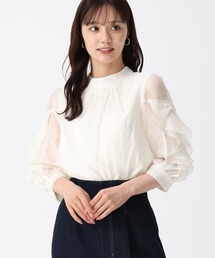 31 Sons de mode | 2025秋冬新作 ラッフルリボンスタンドカラーブラウス(シャツ/ブラウス)