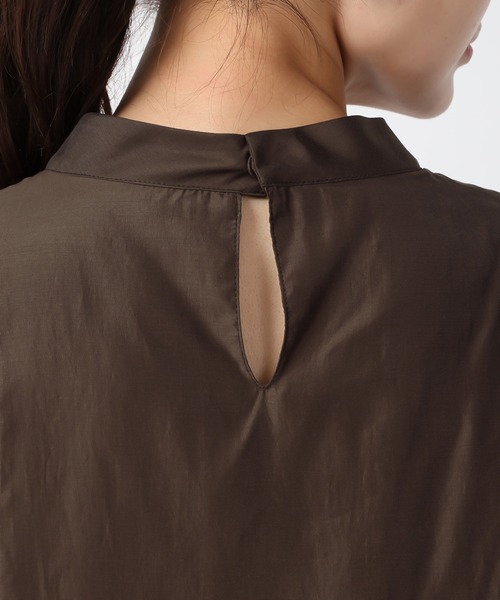 31 Sons de mode（トランテアン　ソン　ドゥ　モード）の「2025秋冬新作 ラッフルリボンスタンドカラーブラウス（シャツ/ブラウス・レディース・ホワイト/ブラウン/グリーン・ﾌﾘ-）」の7枚目の写真