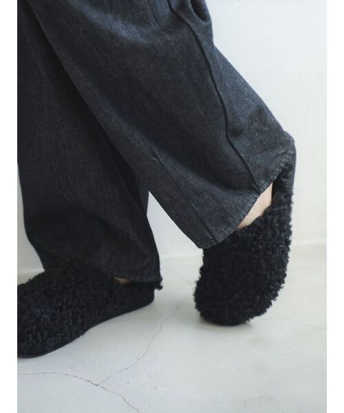 Ungrid（アングリッド）の「ボアデザインサボ（スリッポン・レディース・ブラック/アイボリー・L/M/S）」の7枚目の写真