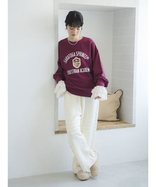 Ungrid（アングリッド）の「ボアデザインサボ（スリッポン・レディース・ブラック/アイボリー・L/M/S）」の12枚目の写真