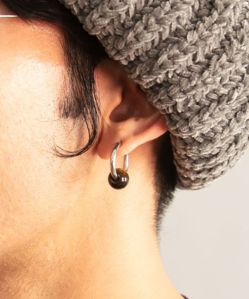 チャイハネ(チャイハネ)の「【チャイハネ】マルデルMEN'Sフープピアス(ピアス(両耳用)・メンズ・ホワイト系その他/ブラウン/レッド/ダークブルー・FREE)」の8枚目の写真