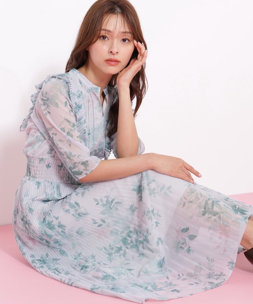 JILL by JILL STUART(ジルバイジルスチュアート)の「◇ぼかしフラワープリントワンピース(ワンピース・レディース・パープル系その他/ホワイト系その他/グリーン系その他・FREE)」の1枚目の写真