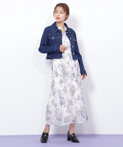 JILL by JILL STUART(ジルバイジルスチュアート)の「◇ぼかしフラワープリントワンピース(ワンピース・レディース・パープル系その他/ホワイト系その他/グリーン系その他・FREE)」の4枚目の写真