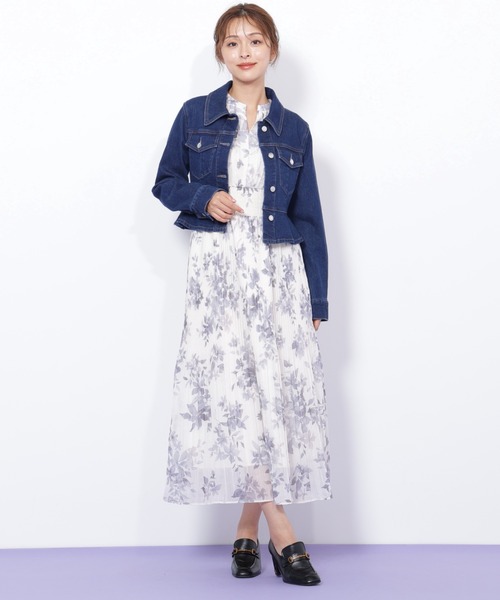 JILL by JILL STUART(ジルバイジルスチュアート)の「◇ぼかしフラワープリントワンピース(ワンピース・レディース・パープル系その他/ホワイト系その他/グリーン系その他・FREE)」の5枚目の写真