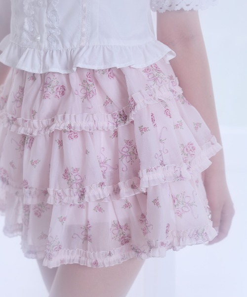 セール】Ribbon rose garden skirt（スカート）｜Fiorforte（フィオル
