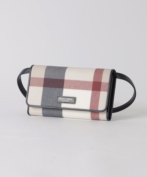 BLUE LABEL CRESTBRIDGE（ブルーレーベルクレストブリッジ）の「クレストブリッジチェックPVCウォレットショルダー（ショルダーバッグ・レディース・レッド/ベージュ系その他/ダークネイビー/ブルー系その他2・FREE）」の2枚目の写真