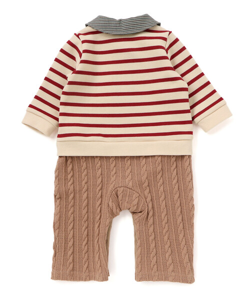 SLAP SLIP BABY（スラップスリップベビー）の「アニマルクマサガラ刺しゅうチェックボーダーロンパースベビー(70~80cm)（ロンパース・キッズ・レッド系その他/ブルー系その他2・80ｃｍ/70cm）」の5枚目の写真