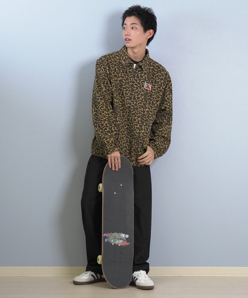 セール】TOY MACHINE/トイマシーン ジャケット 刺繍 レオパード柄