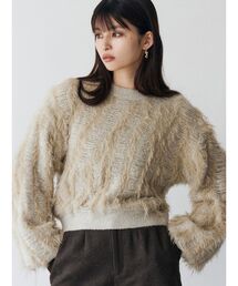 MURUA | バイカラーシャギーニット(ニット/セーター)