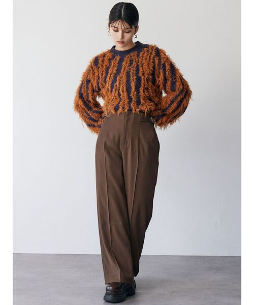 MURUA（ムルーア）の「バイカラーシャギーニット（ニット/セーター・レディース・アイボリー/オレンジ/ブルー・FREE）」の20枚目の写真