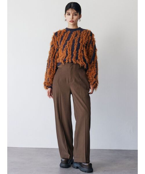 MURUA（ムルーア）の「バイカラーシャギーニット（ニット/セーター・レディース・アイボリー/オレンジ/ブルー・FREE）」の22枚目の写真