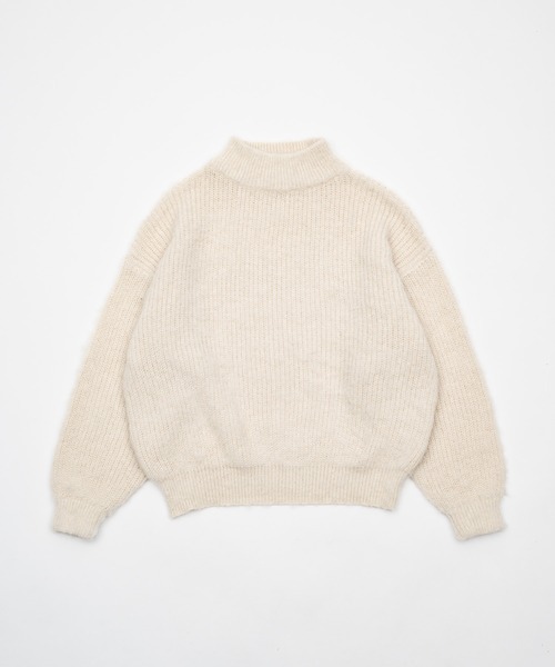 high neck mohair like knit/ハイネックモヘアライクニット（ニット