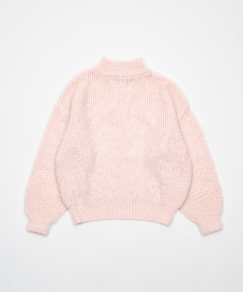 high neck mohair like knit/ハイネックモヘアライクニット（ニット