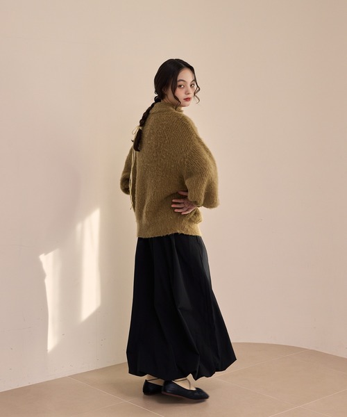 OLUN ハイネックモヘアライクニット high neck mohair like knit/ハイネックモヘアライクニット（ニット