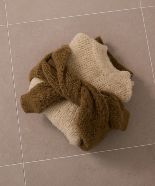 OLUN（オルン）の「high neck mohair like knit/ハイネックモヘアライクニット（ニット/セーター・レディース・ピンク/ブラウン/アイボリー・FREE）」の13枚目の写真