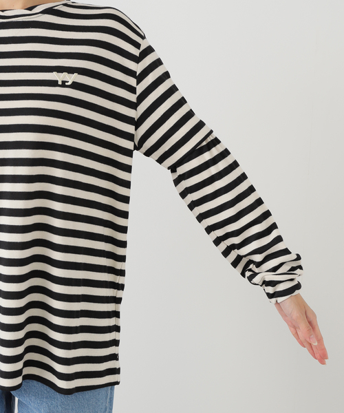 OPEN YY / オープンワイワイ】LAYERED STRIPE TSHIRT YY253TS007